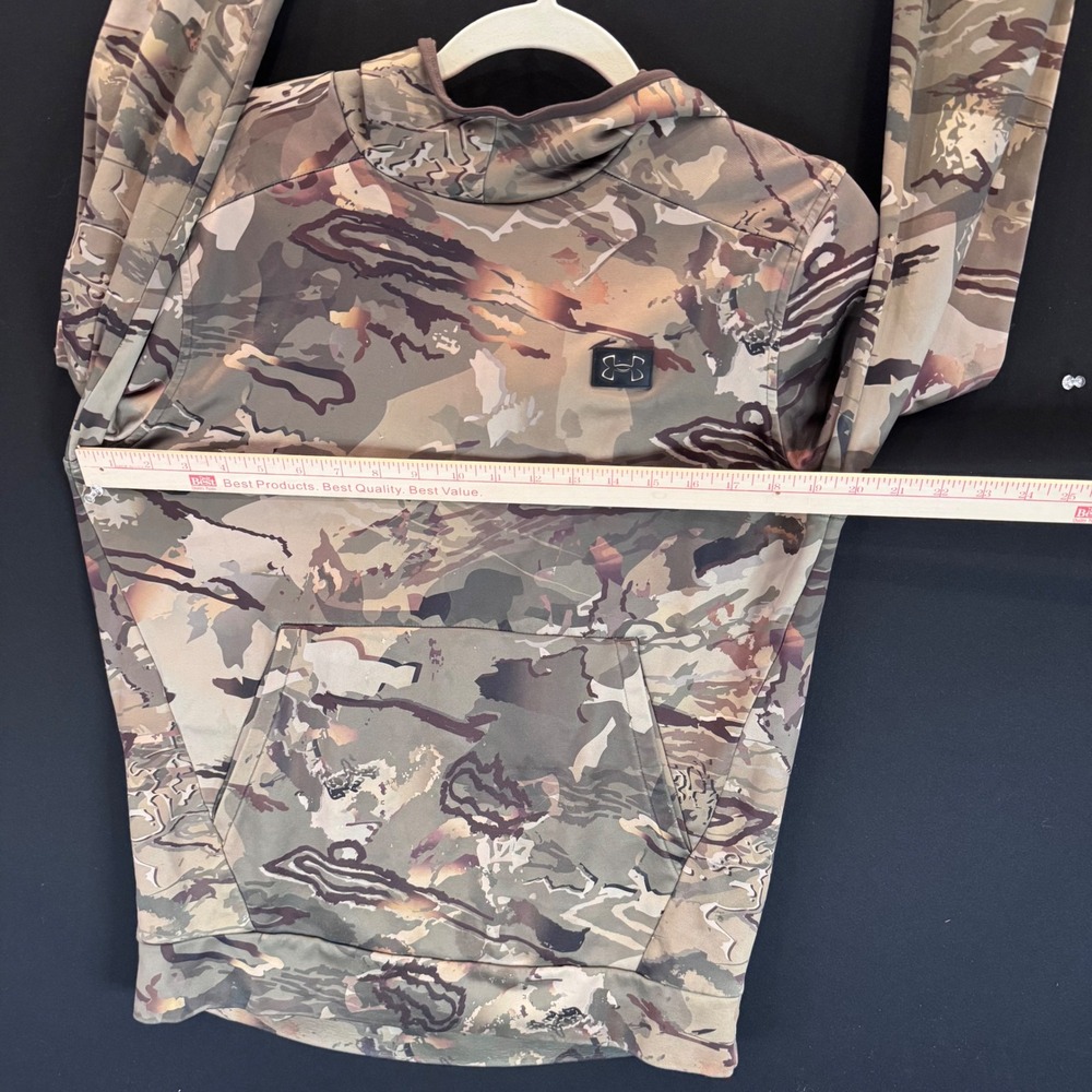 Under Armour Storm Hoodie Mens Medium Barren Camo Hunting Pullover Fleece - Picture 5 of 9
